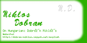 miklos dobran business card